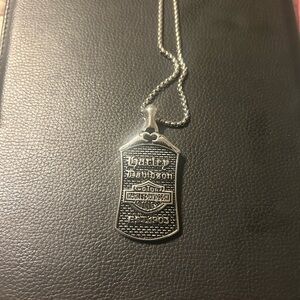 Harley-Davidson Silver Pendant Necklace